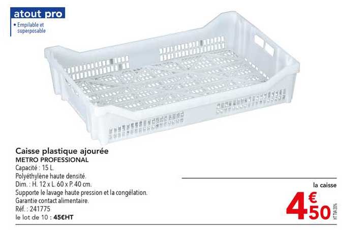caisse plastique ajourée metro professioanal