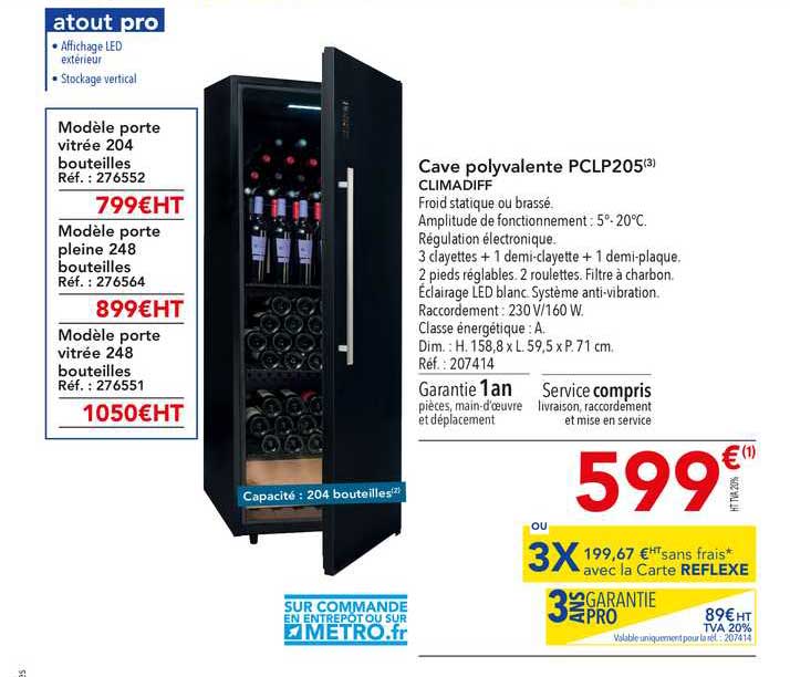 cave polyvalente pclp205 climadiff