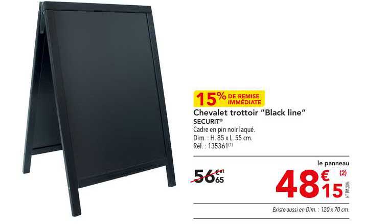 chevalet trottoir "black line" securit