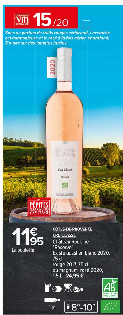 côtes-de-provence cru classé château roubine "réserve"