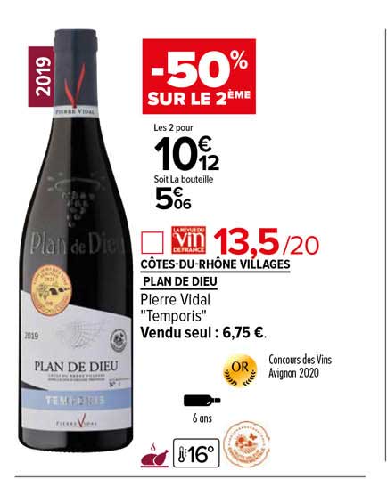 côtes-du-rhône villages plan de dieu pierre vidal "temporis"