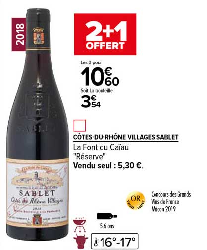 côtes-du-rhône villages sablet la font du caïau