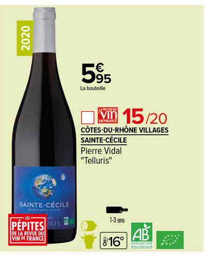 côtes-du-rhône villages sainte-cécile pierre vidal "telluris"