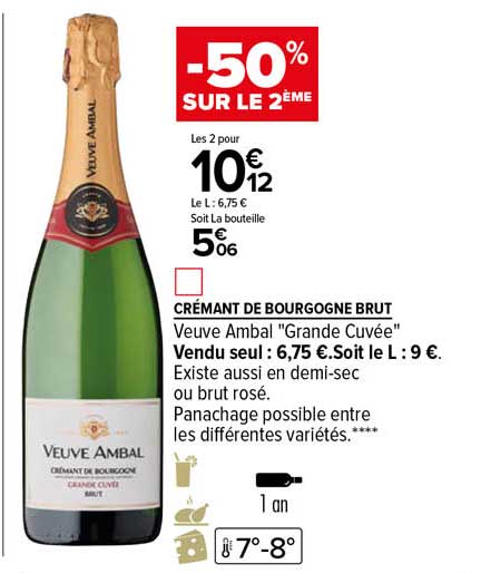 crémant de bourgogne brut veuve ambal "grande cuvée"