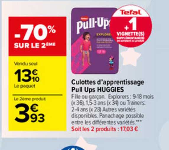culottes d'apprentissage pull ups huggies