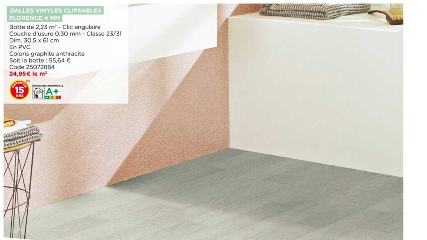 dalles vinyles clipsables florence 4 mm