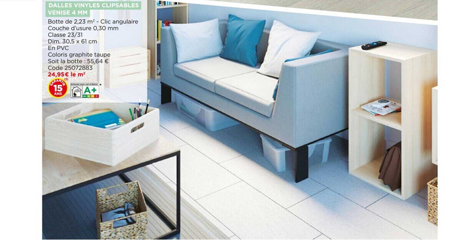 dalles vinyles clipsables venise 4 mm