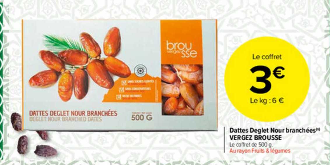 dattes deglet nour branchées vergez brousse
