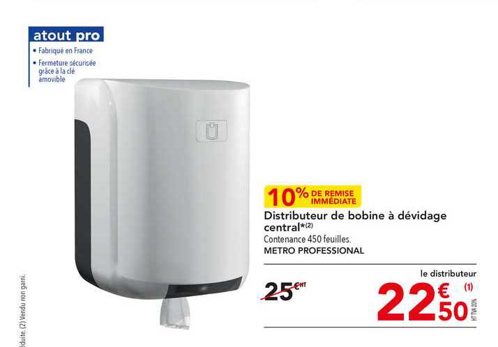 distributeur de bobine à dévidage central