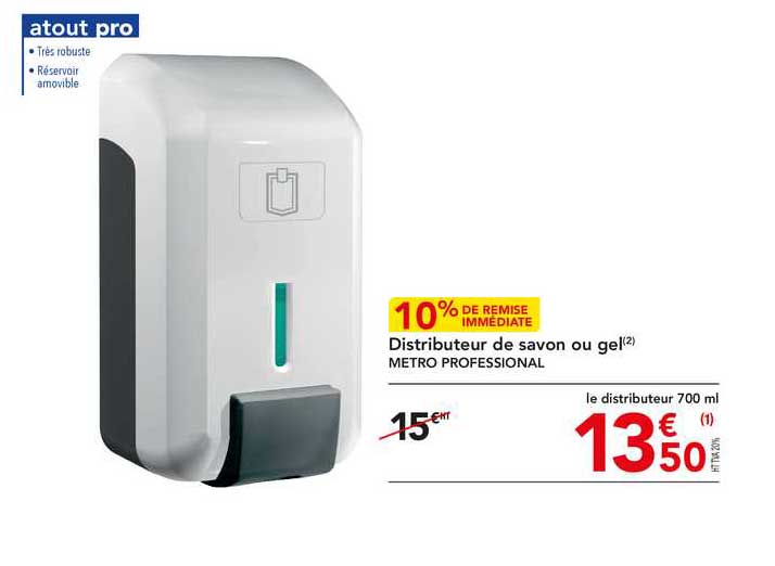 Distributeur De Savon Ou Gel Metro Professional