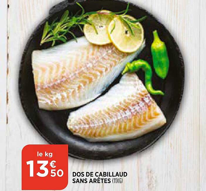 dos de cabillaud sans arêtes