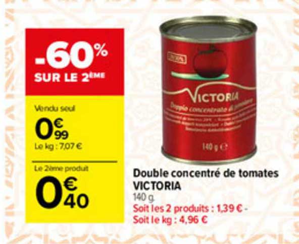 Double Concentré De Tomates Victoria