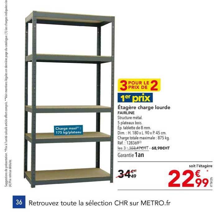 étagère charge lourde fairline