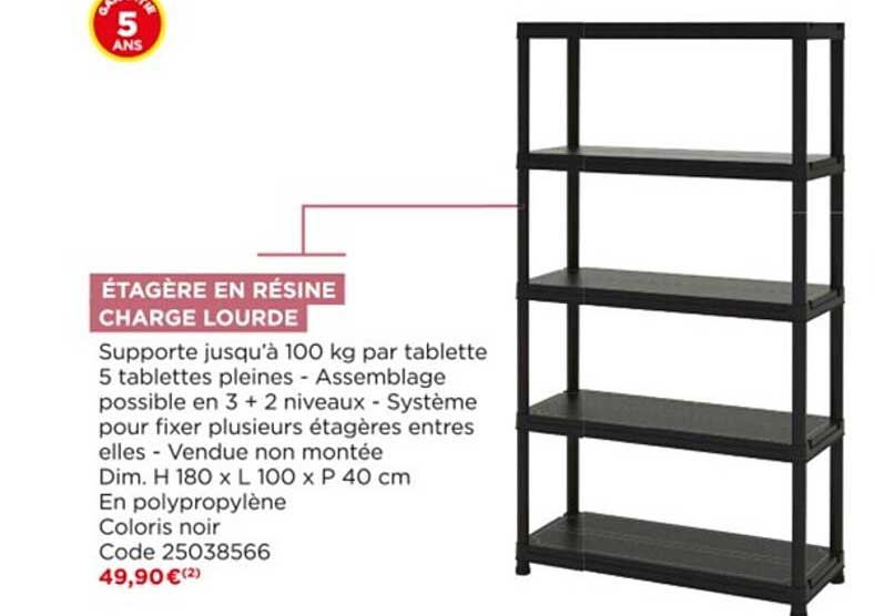 étagère en résine charge lourde