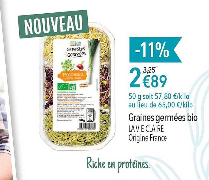 graines germées bio la vie claire