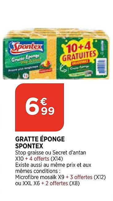 gratte éponge spontex