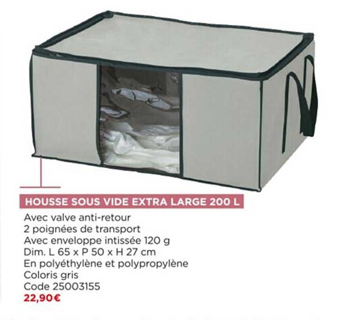 Housse Sous Vide Extra Large 200 L