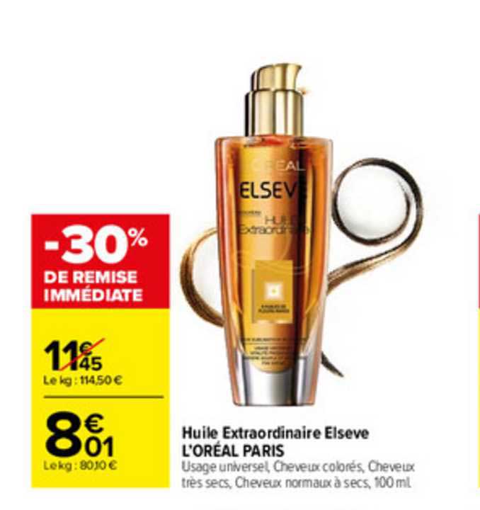 huile extraordinaire elsève l'oréal paris