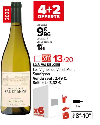 i.g.p. val de loire les vignes de val et mont sauvignon