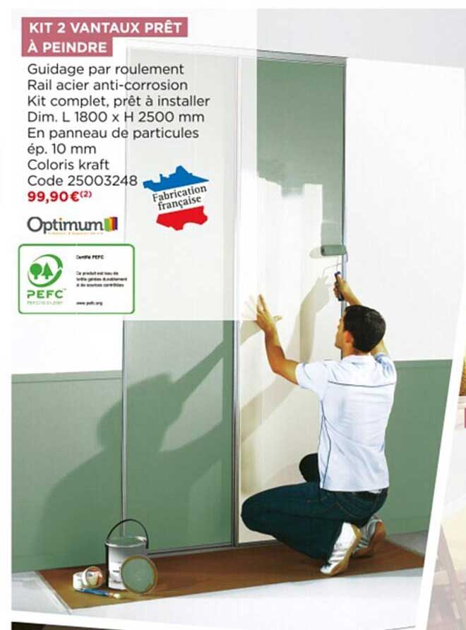 kit 2 vantaux prêt à peindre