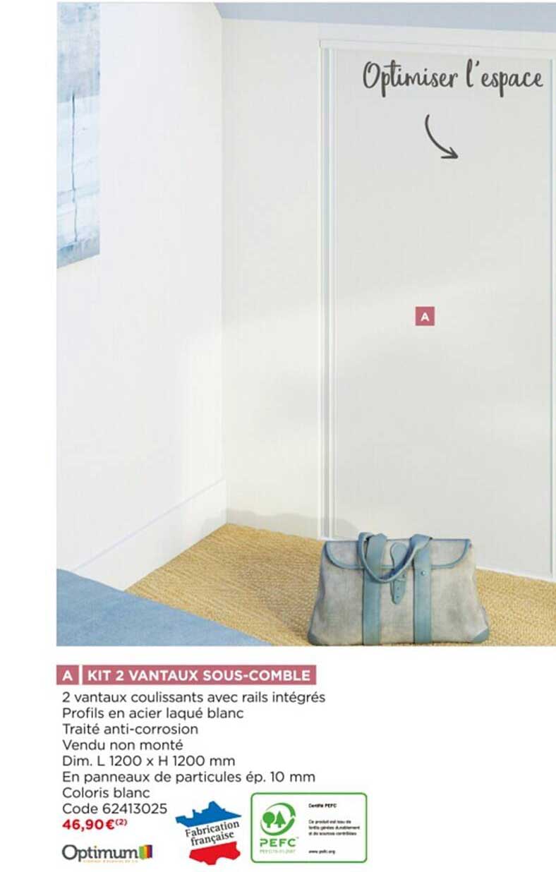 kit 2 vantaux sous-comble