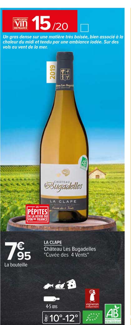 La Clape Château Les Bugadelles "cuvée Des 4 Vents"