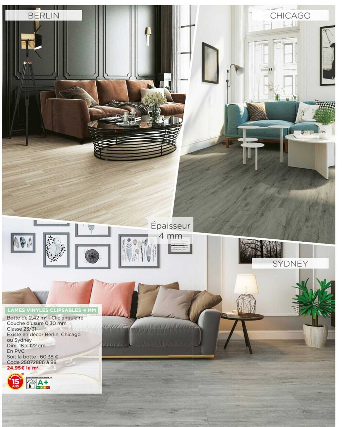 lames vinyles clipsables 4 mm