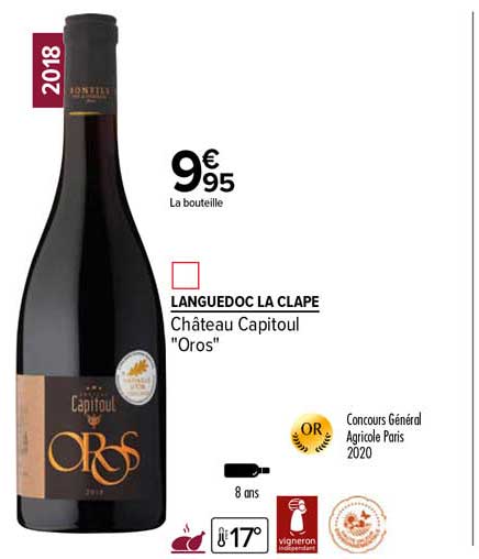 languedoc la clape château capitoul "oros"