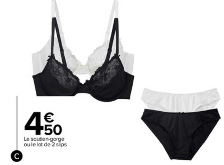 le soutien-gorge ou le lot de 2 slips