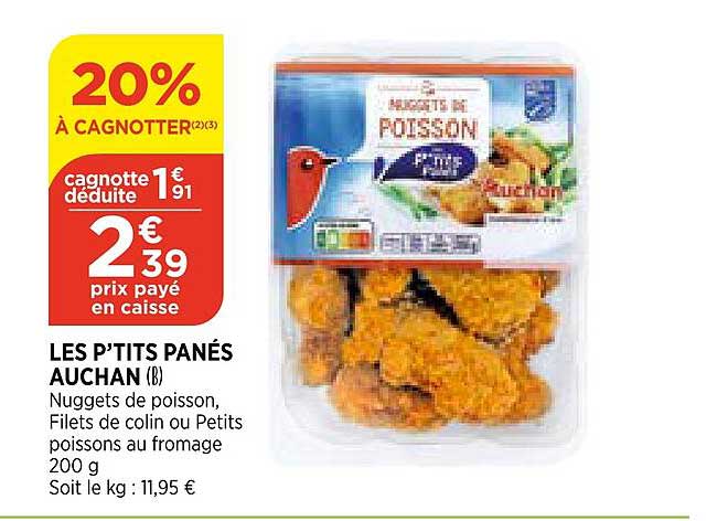 les p'tits panés auchan