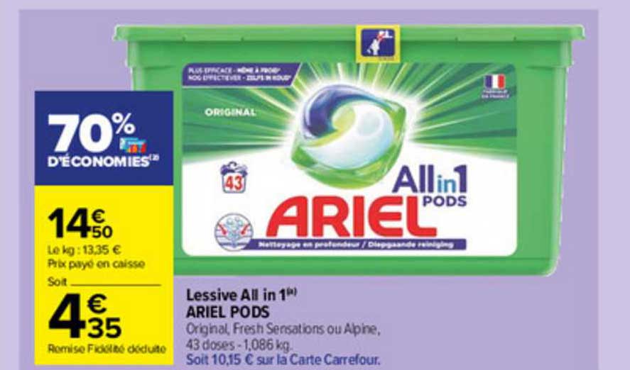 lessive all in 1 ariel pods