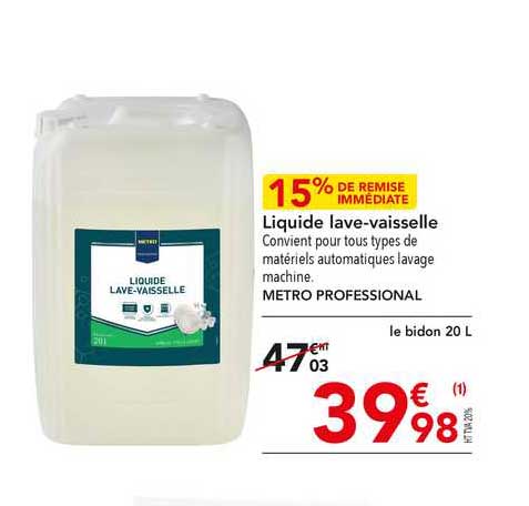 Liquide Lave-vaisselle Metro Professional