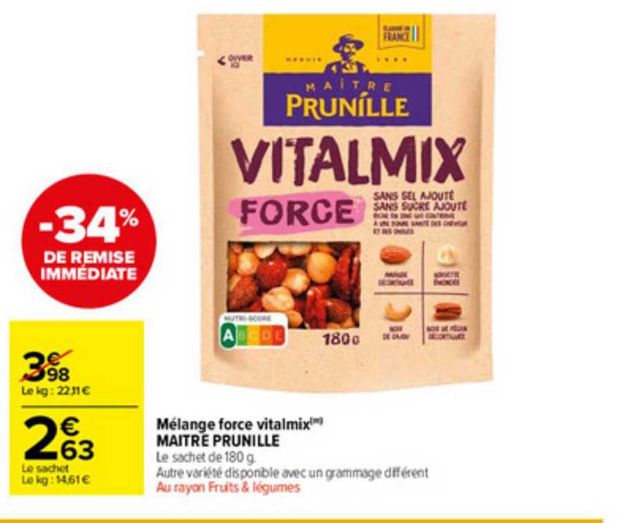 mélange force vitalmix maître prunille