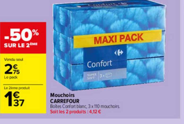 Mouchoirs Carrefour