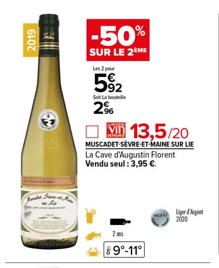 muscadet-sèvre-et-maine sur lie la cave d'augustin florent