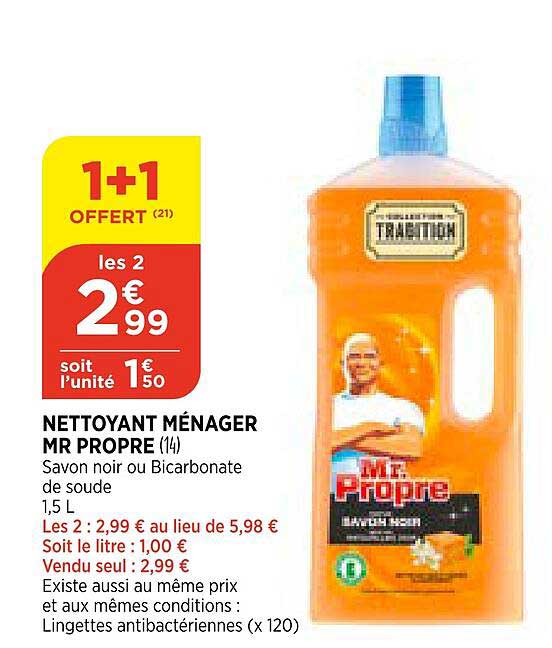 nettoyant ménager mr propre
