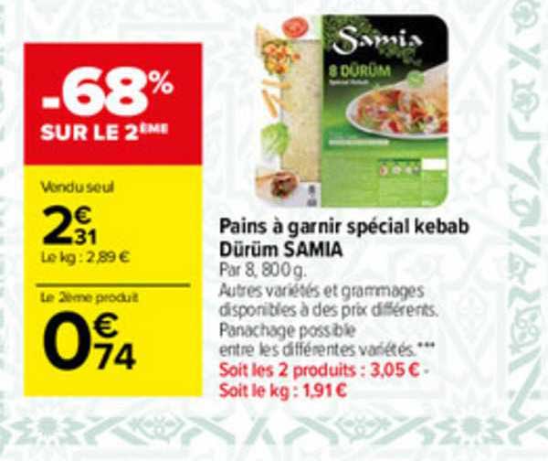 pains à garnir spécial kebab dürüm samia