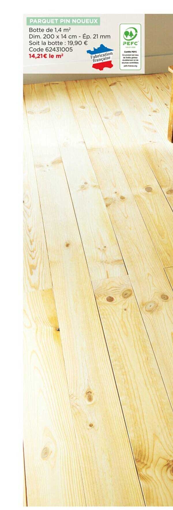 parquet pin noueux