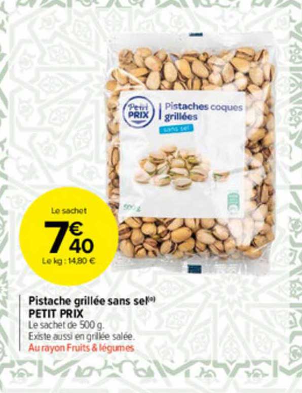pistache grillée sans sel petit prix