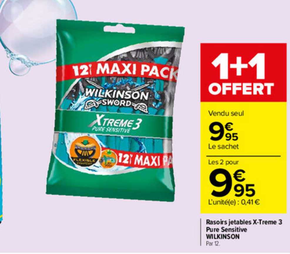 Rasoirs Jetables X-treme 3 Pure Sensitive Wilkinson