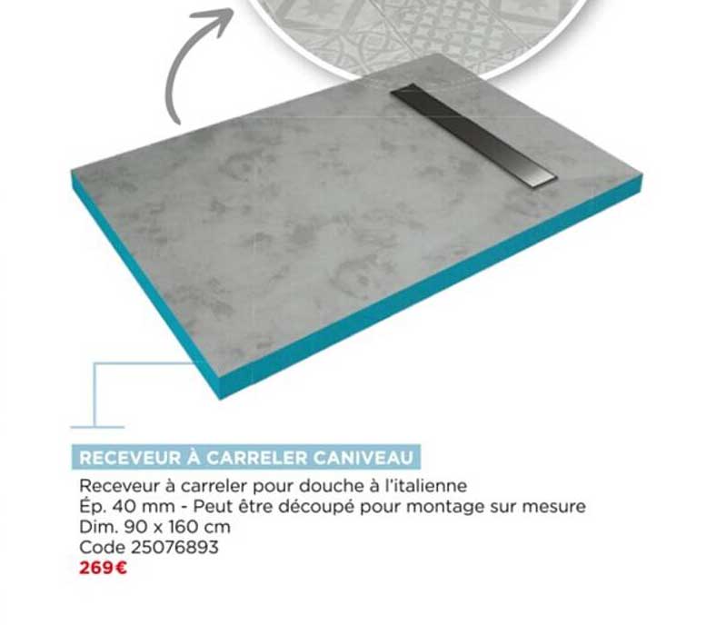 receveur à carreler caniveau