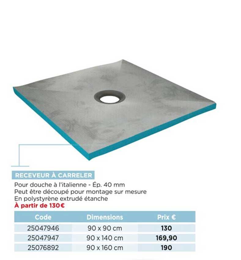receveur à carreler