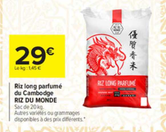 Riz Long Parfumé Du Cambodge Riz Du Monde