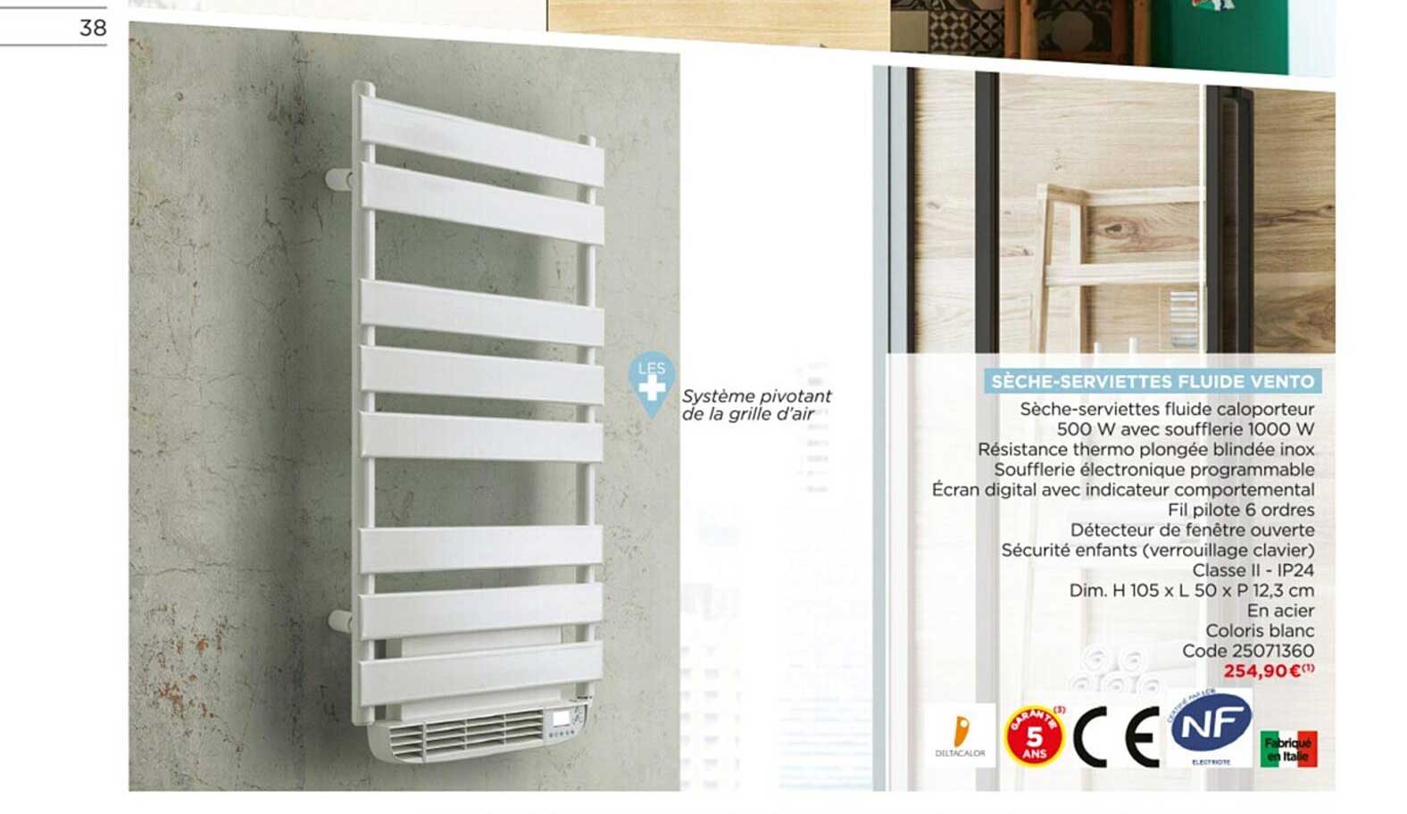 sèche-serviettes fluide vento
