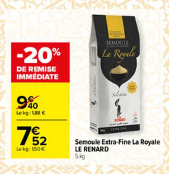 semoule extra-fine la royale le renard