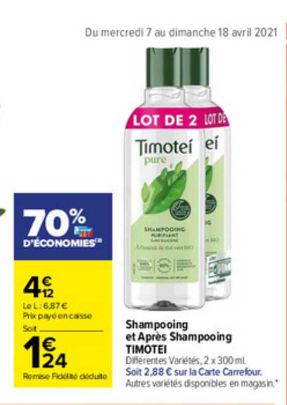 Shampooing Et Après Shampooing Timotei