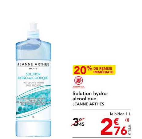 solution hydro-alcoolique jeanne arthes