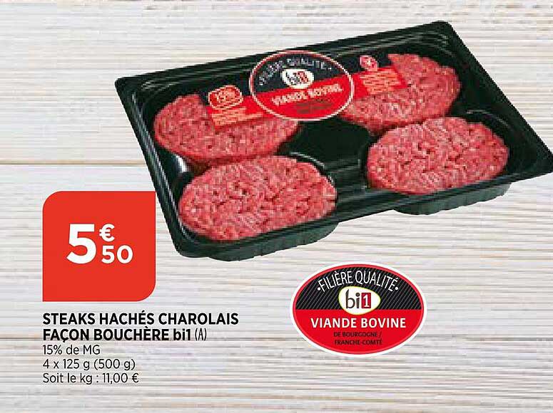 Steaks Hachés Charolais Façon Bouchère Bi1