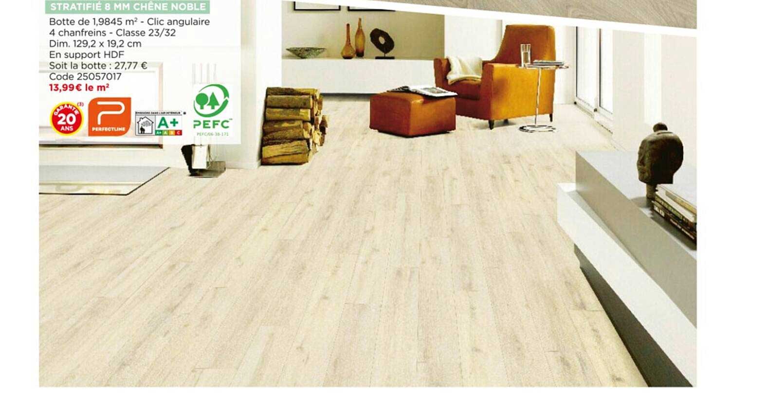 stratifié 8 mm chêne noble