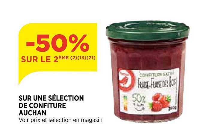 Sur Une Sélection De Confiture Auchan